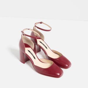 ZARA Mid Heel Shoes with ankle straps